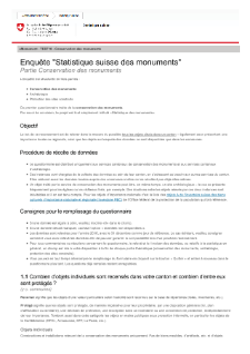 Questionnaire Conservation des monuments