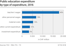 Public education expenditure by type of expenditure