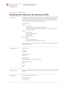 Statistique de l'exécution des sanctions