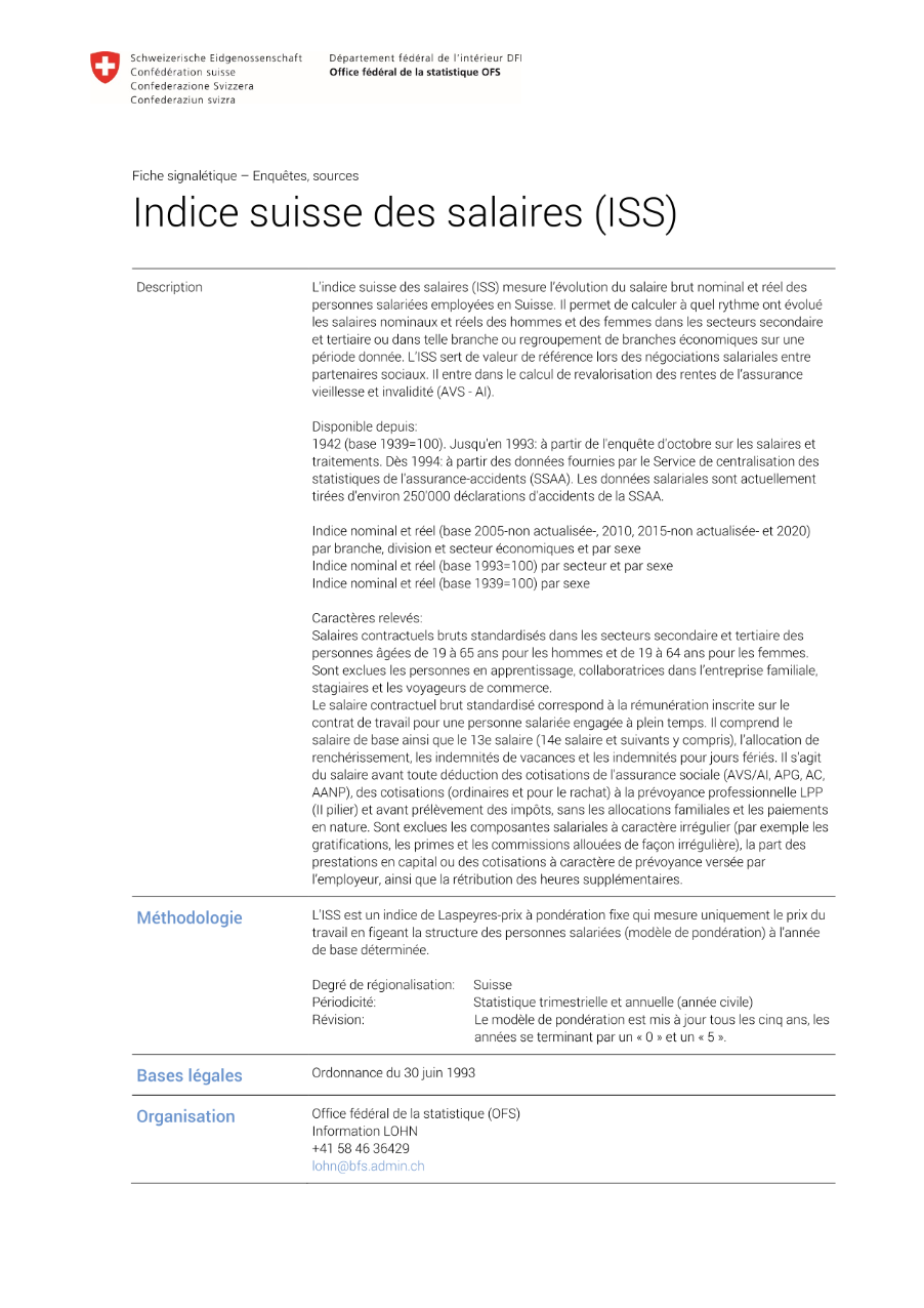 Indice suisse des salaires