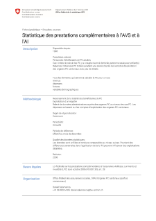 Statistique des prestations complémentaires à l'AVS et à l'AI