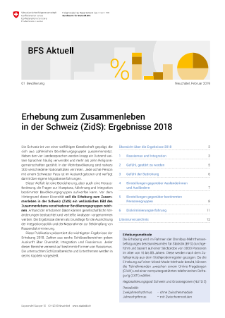 Erhebung zum Zusammenleben in der Schweiz (ZidS): Ergebnisse 2018
