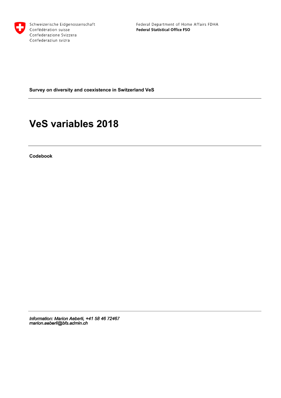 Questionnaire and Codebook 2018