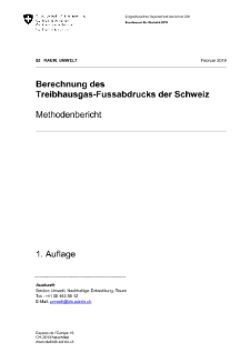 Berechnung des Treibhausgas-Fussabdrucks der Schweiz