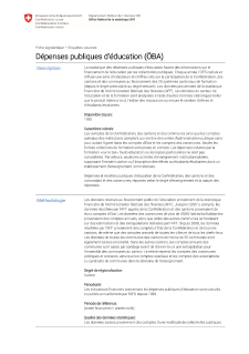 Dépenses publiques d'éducation