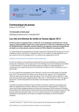 Les vols ont diminué de moitié en Suisse depuis 2012