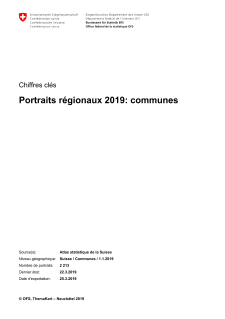 Portraits régionaux 2019: communes
