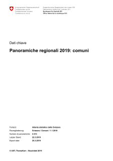 Ritratti regionali 2019: Comuni