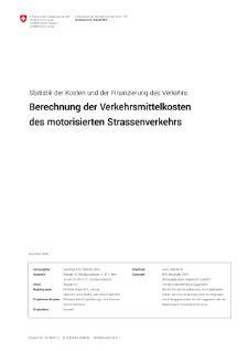 Berechnung der Verkehrsmittelkosten des motorisierten Strassenverkehrs