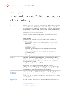 Omnibus 2019: Erhebung zur Internetnutzung