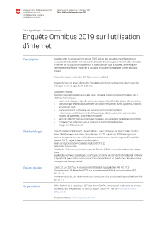 Omnibus 2019: enquête sur l'utilisation d'internet