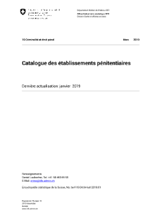 Catalogue des établissements pénitentiaires