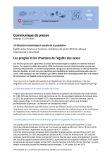 Les progrès et les chantiers de l'égalité des sexes