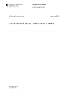 Système d'indicateurs - Délinquance routière