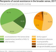Recipients of social assistance in the broader sens, 2017