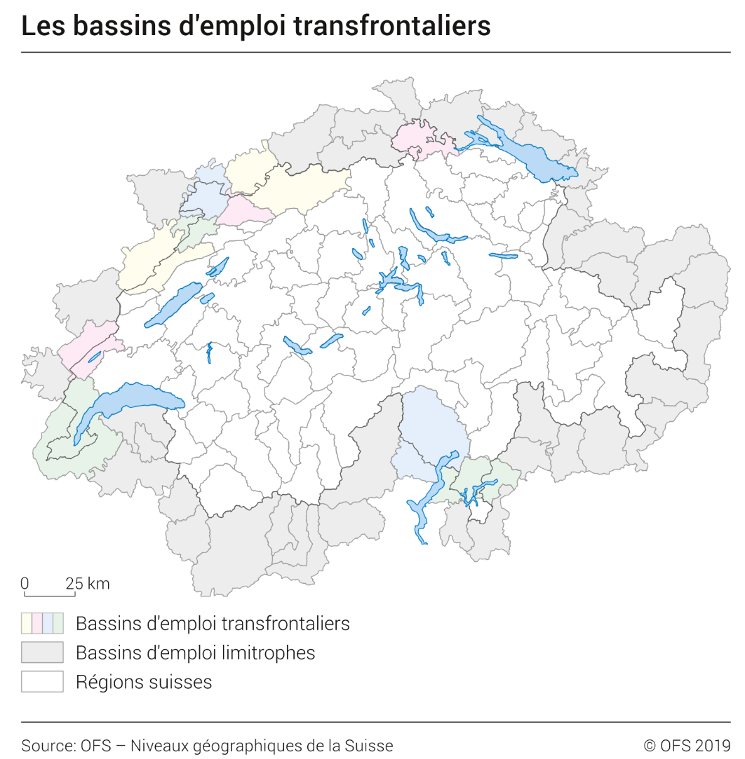 Les bassins d'emploi transfrontaliers 2018