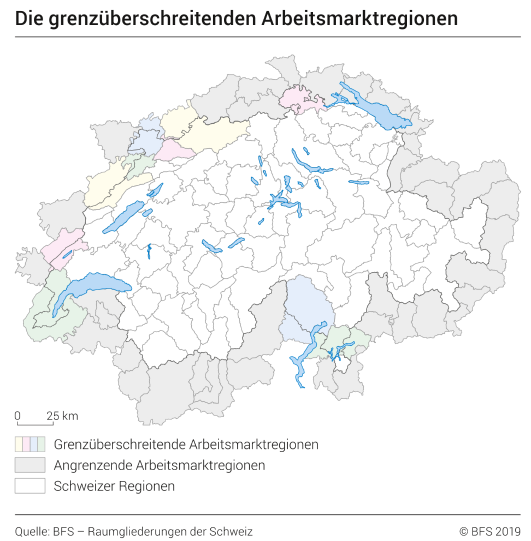 Die grenzüberschreitenden Arbeitsmarktregionen 2018