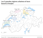 Les 5 grandes régions urbaines et leurs bassins d'emploi