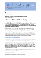 La Svizzera suddivisa in 101 bacini d'impiego