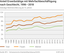 Anteil Erwerbstätige mit Mehrfachbeschäftigung nach Geschlecht