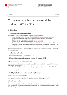Circulaire pour les codeuses et les codeurs 2019 n° 2