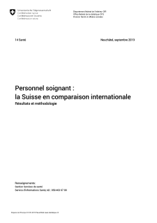 Personnel soignant : la Suisse en comparaison internationale