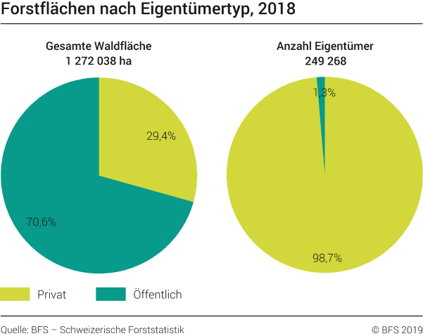 Forstflächen nach Eigentümertyp