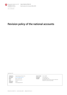 Revision policy of the national accounts