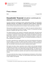Households' financial situation continues to dampen consumer sentiment