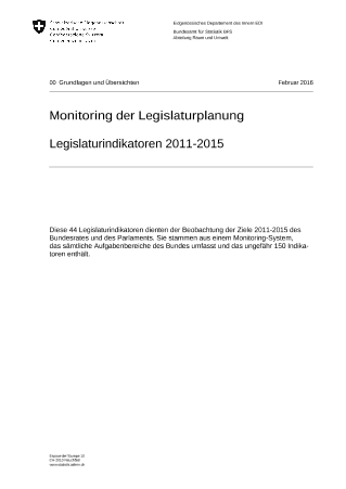 Legislaturindikatoren 2011-2015