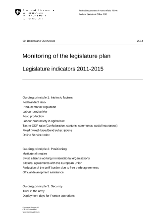 Legislature indicators 2011-2015