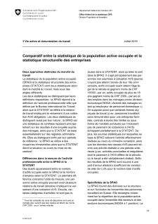 Comparatif entre la statistique de la population active occupée et la statistique structurelle des entreprises