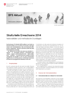 Strafurteile Erwachsene 2014
