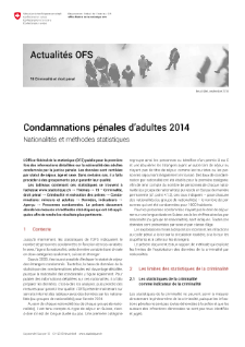 Condamnations pénales d'adultes 2014