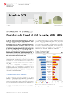Conditions de travail et état de santé, 2012-2017
