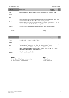 Questionnaire sur la prise en charge des enfants