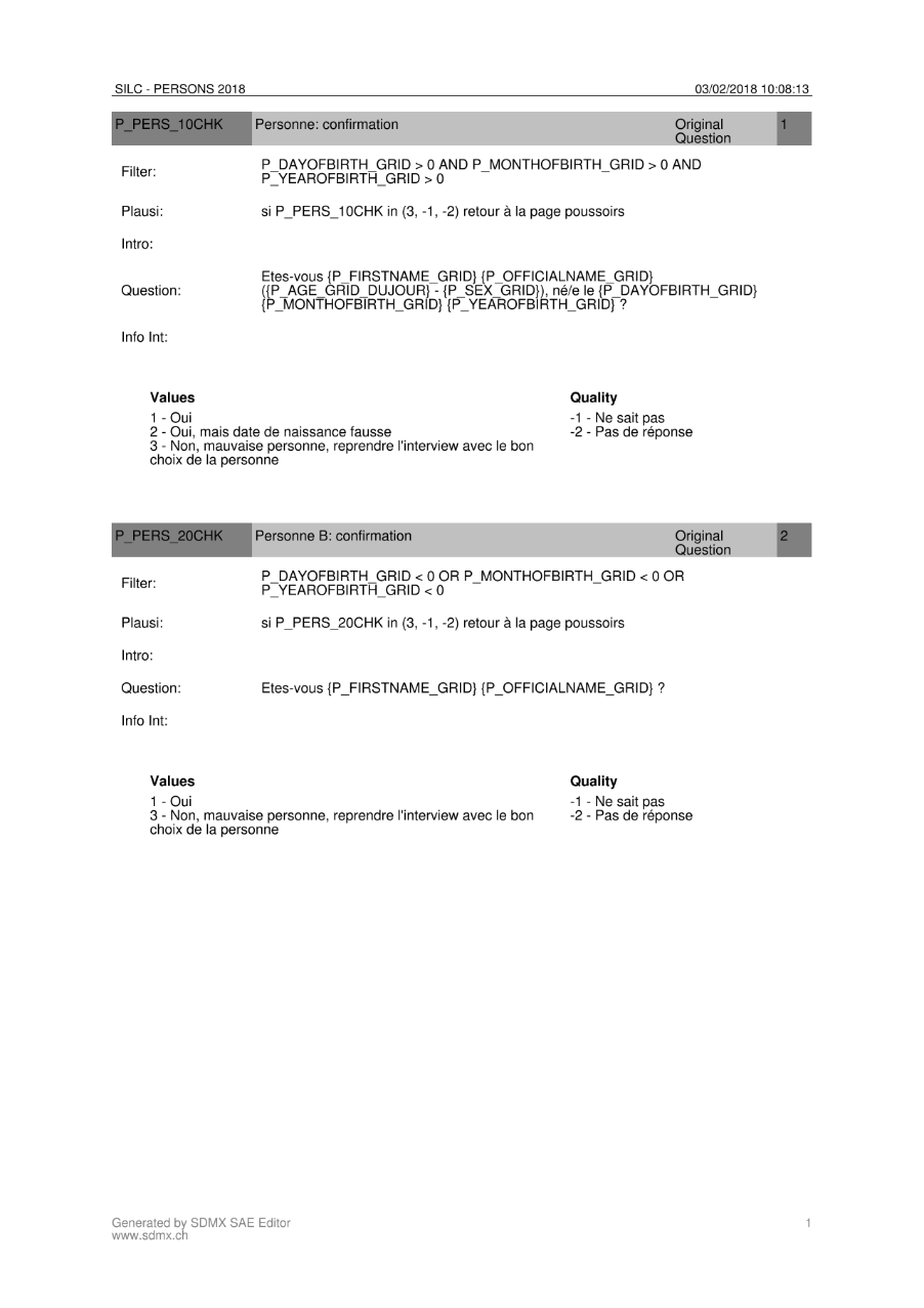 Questionnaire individuel