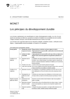 Les principes du développement durable