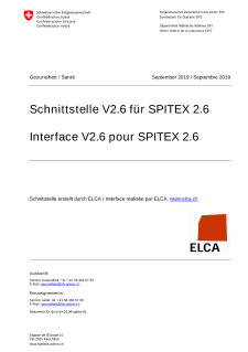 Schnittstelle Spitex Version 2.6 / Interface Spitex Version 2.6