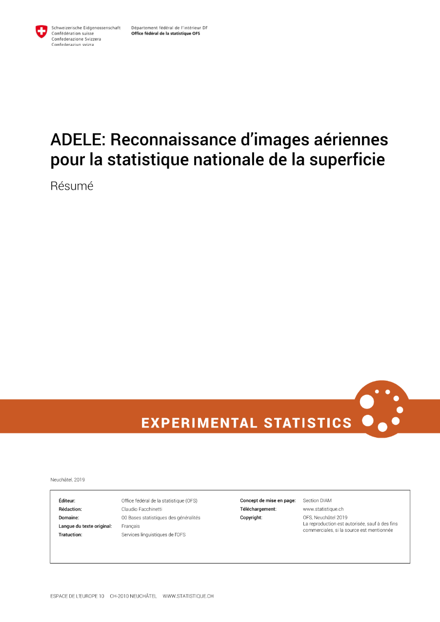 ADELE : Reconnaissance d’images aériennes pour la statistique nationale de la superficie