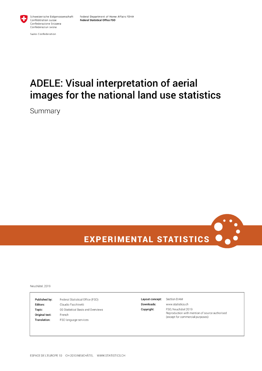ADELE: Visual interpretation of aerial images for the national land use statistics